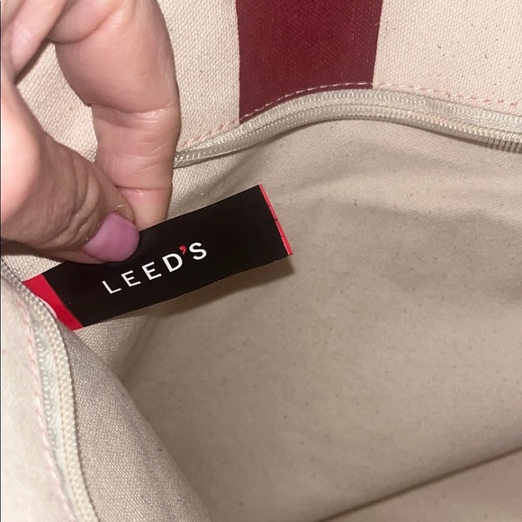 Leeds large political Striped Tote Bag with Logo, OS like new - Picture 5 of 10